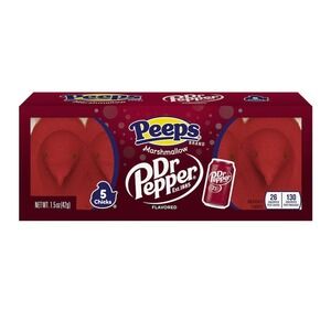 Peeps NEW Dr. Pepper Flavored Marshmallow Chicks Peeps 1ea 2 Pack/3oz/84gm RARE